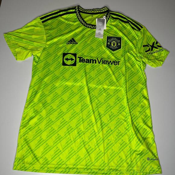 adidas Other - Adidas Manchester United 2022/23 Third‎ Jersey HE2981 XL Neon Green Soccer NWT